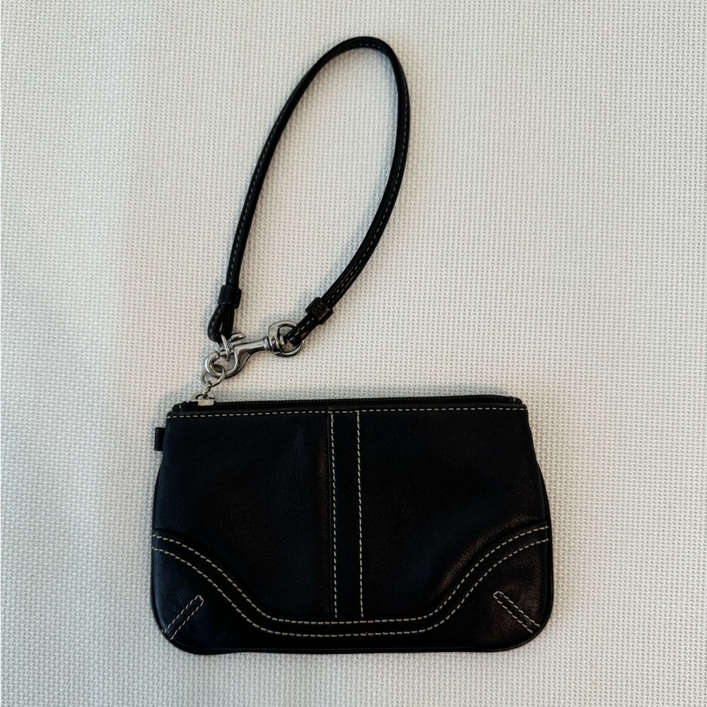 Coach Wristlet black leather